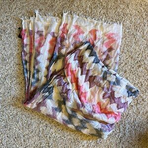 Chevron pattern large scarf